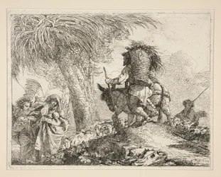 La Virgen y el Niño con José, de la serie Idee pittoresche sopra la fuga en Egitto (Huida a Egipto)