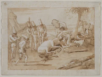 La mujer con una pandereta