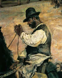 Marcado de toros jóvenes en Maremma, circa 1887, por Giovanni Fattori (1825-1908) (detalle)