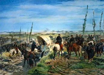 El campamento italiano tras la batalla de Magenta (pintura sobre lienzo)