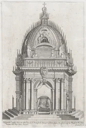 Diseño del catafalco para Francesco Piccolomini
