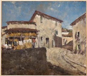 Carretera y casas de campo