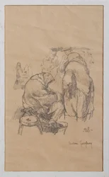 Mujeres en el mercado 1918 (litografía)