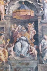 Papa Dámaso I, habitación de Constantino (fresco)