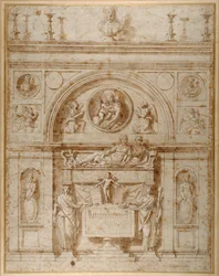 Diseño para una tumba mural al estilo etrusco