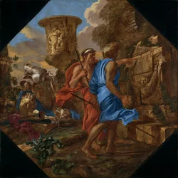 Pastores de Arcadia, c.1655 (Óleo sobre lienzo)