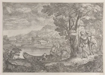 Paisaje con la huida a Egipto, 1626-80