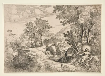 María Magdalena en un paisaje