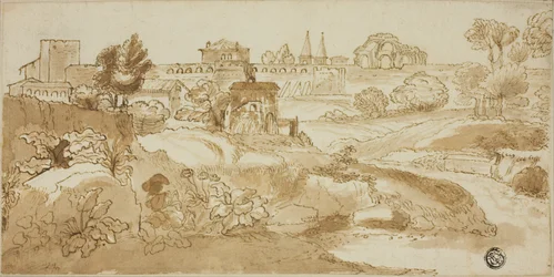 Vista de Roma, con via Appia