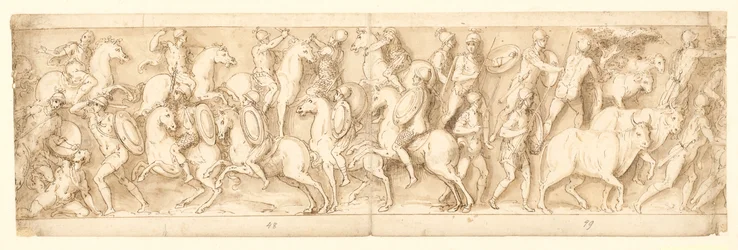 Ataque a los alemanes (LXIII); sus jefes son capturados (parcialmente restaurado en la columna; LXIV)