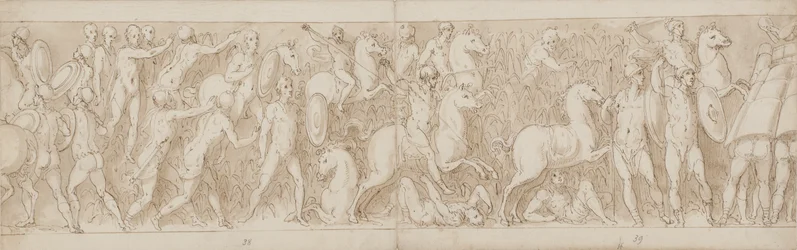 Fin de una parte restaurada de la columna (XLVII); los sármatas son perseguidos en el pantano (XLVIII); los romanos atacan una fortaleza germana (¿?) (inicio de LIV)