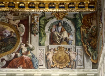 (detalle) del fresco del Palacio Quirinal, Roma
