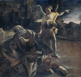 El profeta Elías despertado en el desierto por un ángel