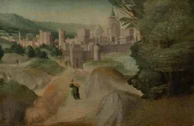 Escenas de una leyenda, probablemente hacia 1515-1520 (óleo sobre lienzo)