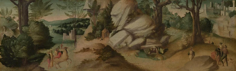 Escenas de una leyenda, probablemente hacia 1515-1520 (óleo sobre lienzo)