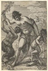 Venus azotando a Cupido con rosas