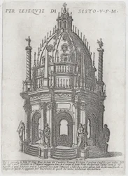 Catafalco para el Papa Sixto V, 1591