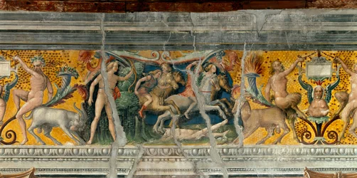 Apolo matando con flechas a los Niobides (detalle)
