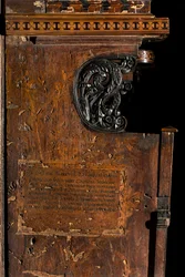 Coro Canónico de Madera, Incrustado por Giovanni Maria Platina 1484, Incrustación lateral izquierda