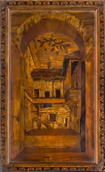 Coro canónico de madera, Incrustado por Giovanni Maria Platina 1484, Sitial superior