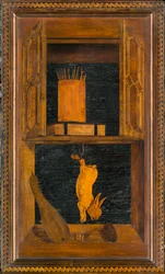 Coro canónico de madera, Incrustado por Giovanni Maria Platina 1484, Sitial superior