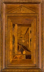 Coro Canónico Lignaean, Incrustado por Giovanni Maria Platina 1484, Silla Superior