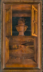 Coro Canónico de Madera, Incrustado por Giovanni Maria Platina 1484, Stallo Superior