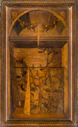 Coro Canónico de Madera, Incrustado por Giovanni Maria Platina 1484, Stallo Superior