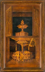 Coro Canónico de Lignaean, Incrustado por Giovanni Maria Platina 1484, Silla Superior