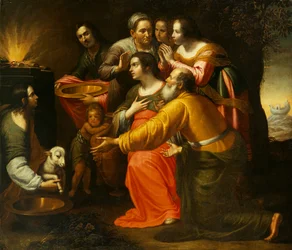 El sacrificio de Noé después del diluvio (óleo sobre lienzo)