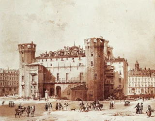 Fuera del Palazzo Madama en Turín