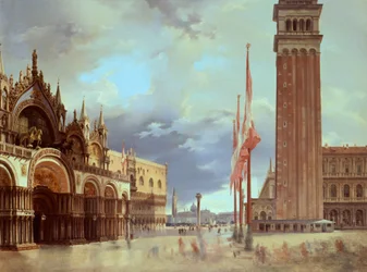 Piazza San Marco (Plaza de San Marcos), por Giovanni Migliara (1785-1837)