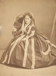 La Comtesse sentada con abanico, 1860s