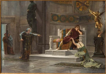 Costantine y el esclavo (óleo sobre lienzo)
