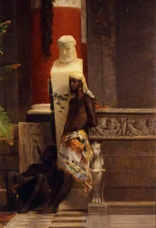La venganza de Popea, detalle, de Giovanni Muzzioli (1854-1894), óleo sobre lienzo