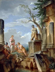 Ruinas con una Sibila y otras Figuras