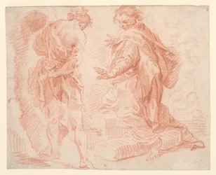 Figuras de pie y arrodilladas