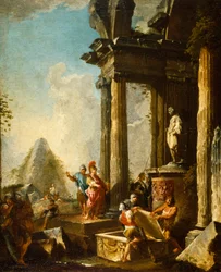 Alejandro Magno en la tumba de Aquiles, c.1718-19