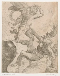 El Arcángel Miguel en batalla con el diablo