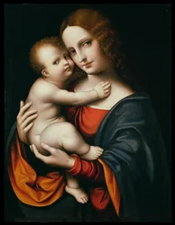 Virgen con el Niño (óleo sobre tabla)