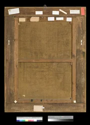 Reverso de la pintura El coro de la iglesia de Sant