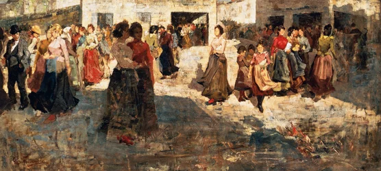 Trabajadores saliendo de la fábrica de Pirelli