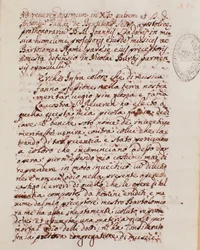 Página manuscrita de un tratado de música de Giovanni Spataro
