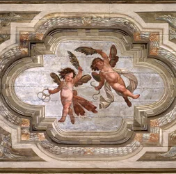 Cupidos, bóveda de la Sala de las Virtudes Teologales (fresco)