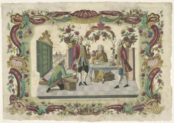 De Verloren Zoon vraagt ​​​​zijn vader om zijn erfdeel El hijo pródigo le pide a su padre una parte de su patrimonio (título sobre objeto)