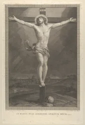 Cristo crucificado en la cruz, una calavera en la base, ca. 1770-1803