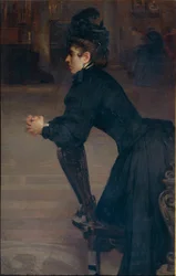 La viuda de Giovanni Zangrando, óleo sobre lienzo