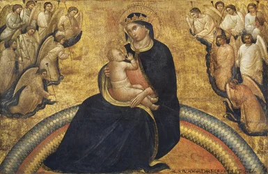 Madonna con el Niño y ángeles