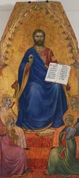 Cristo entronizado adorado por ángeles, de Giovanni da Milano (activo de 1346 a 1369), temple y oro sobre tabla