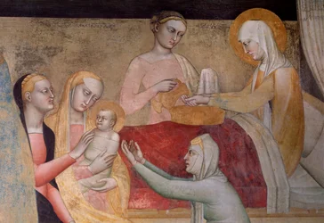 La vida de la Virgen: el nacimiento de María (detalle)
